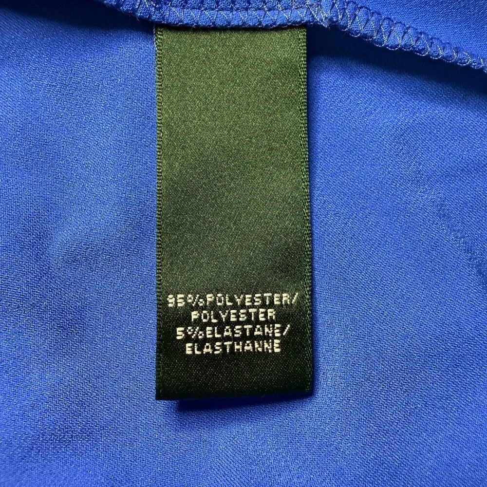 Lauren Ralph‎ Lauren Fit Flare Womens Dress 10 Stretch Pleated Classic Preppy